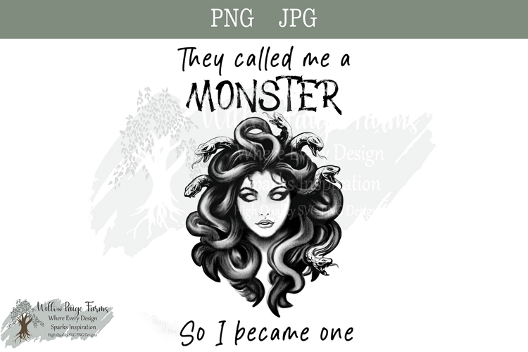 Medusa Drawing witchy vibe saying, goth design, Witchcore