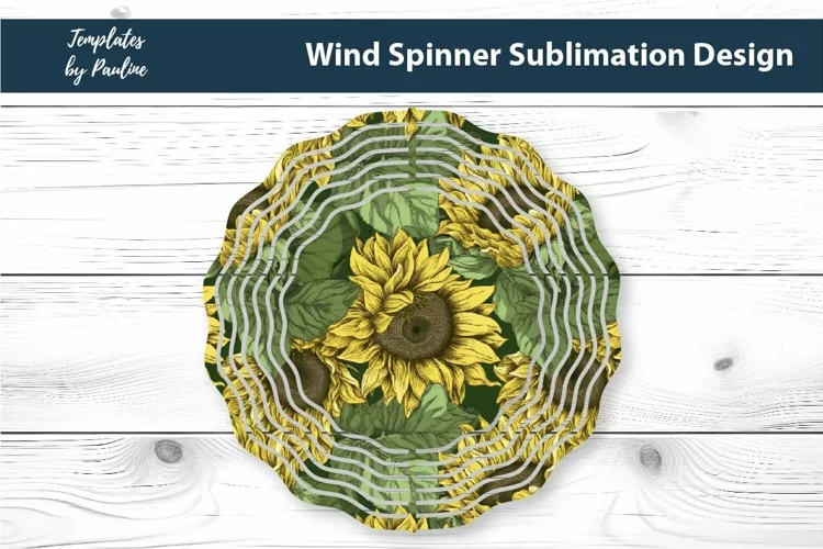 Sunflower Wind Spinner Design for Sublimation