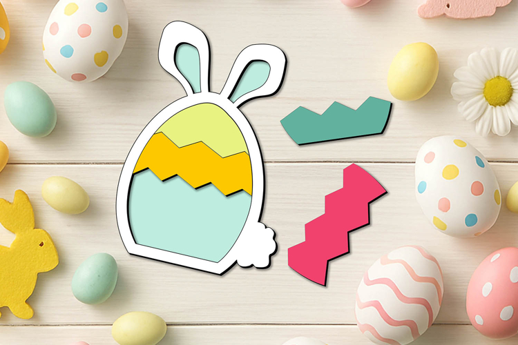 Easter Puzzle Kid Child Game Laser Holiday SVG Bunny Rabbit