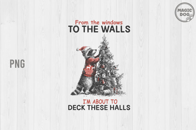 Funny Raccoon Christmas|Vintage Christmas Humor Animal