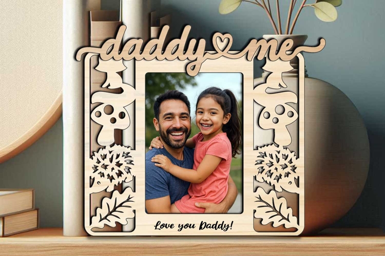 Fall Autumn SVG Daddy Me Photo Frame Kids Laser Child Gift