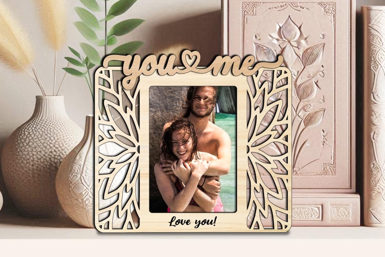 Flowers Gift You and Me SVG Frame Photo Love Romantic Design