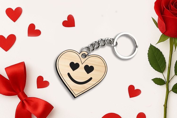 Heart SVG Valentine Day Love Gift Key Chain Romantic Present