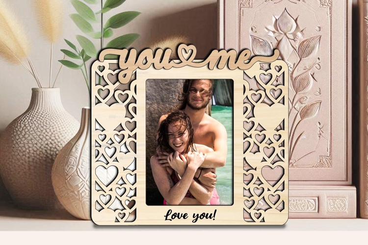 Hearts Gift You and Me SVG Frame Photo Love Romantic Design