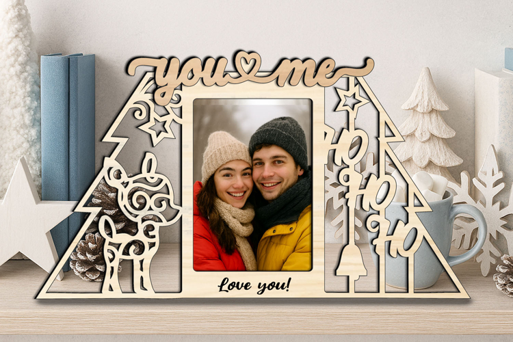 Ho-Ho-Ho Deer Christmas Winter You and Me SVG Love Romantic