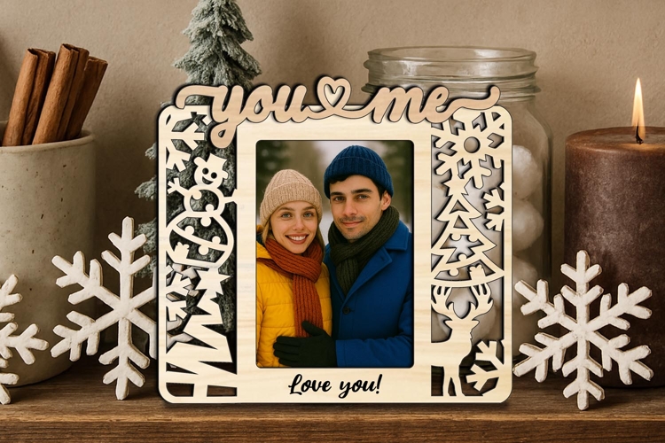 Holiday You Me SVG Frame Photo Love Romantic Christmas Gift