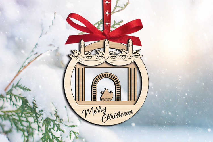 Home Sweet Home Merry Christmas Ornament Laser Holiday Gift