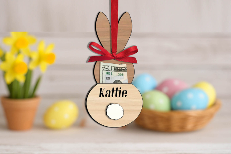 Laser SVG Easter Money Holder Gift Bunny Ears Present Home