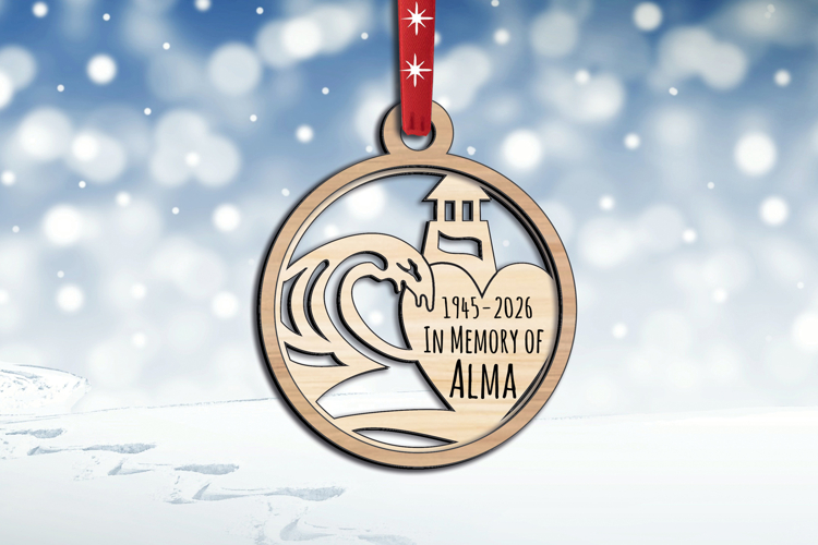 Laser SVG Memroial Ornament Sea Ocean Maritime Christmas