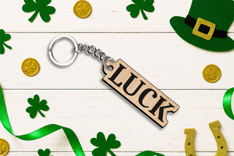 Luck Digital Keychain SVG Patrick Day Laser Lucky Charm Gift