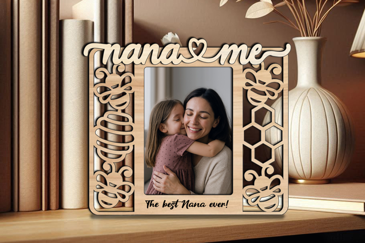 Nana and Me SVG Frame Photo Bee Honey Gift Laser Kids Gift