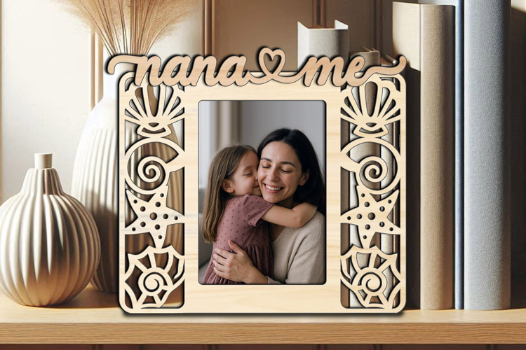 Nana and Me SVG Frame Photo Seashell Gift Laser Ocean Gift