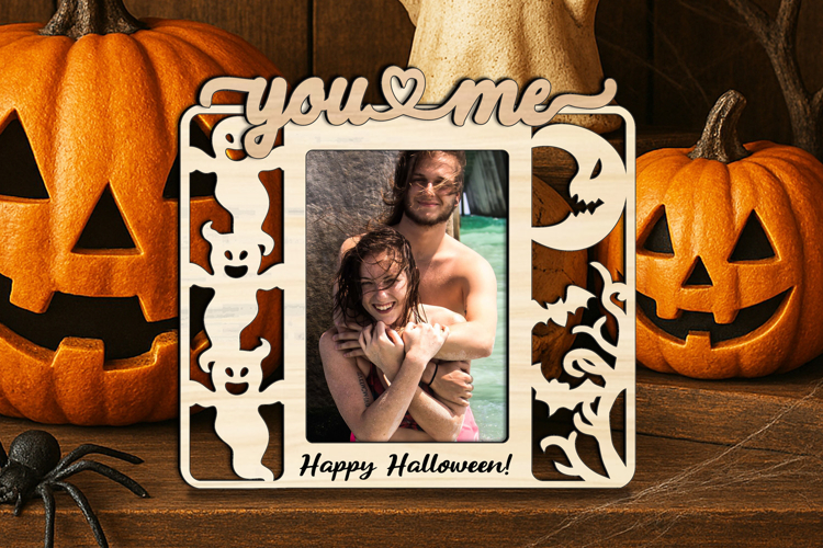 Romantic Halloween You and Me SVG Frame Photo Picture Love