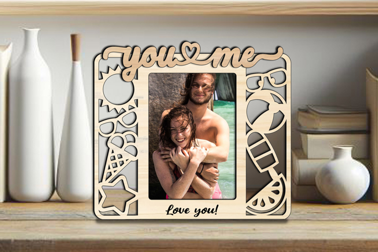 Summer Vibes You and Me Frame Photo SVG Love Romantic Gift
