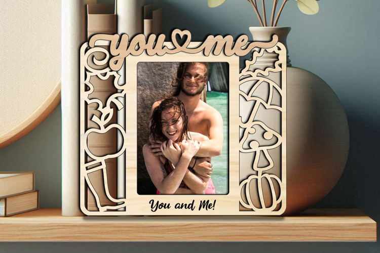 SVG Autumn You and Me Frame Photo Picture Love Romantic Gift