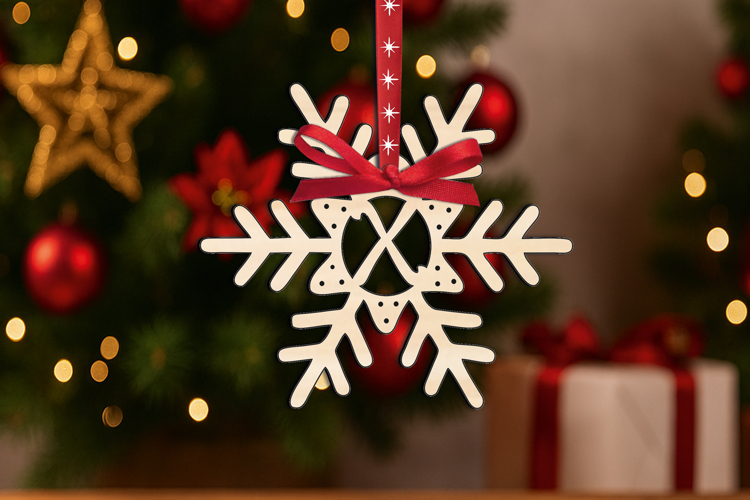 SVG Laser Letter X Christmas Ornament Alphabet Holiday Gift