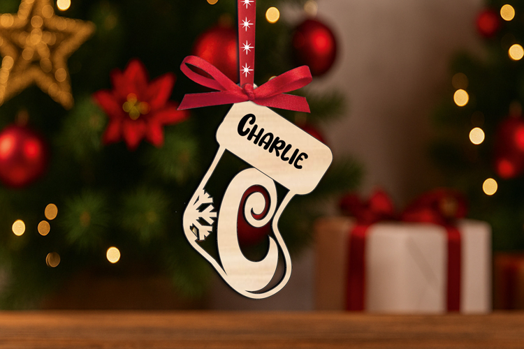 Christmas Ornament Monogram Svg Image 13