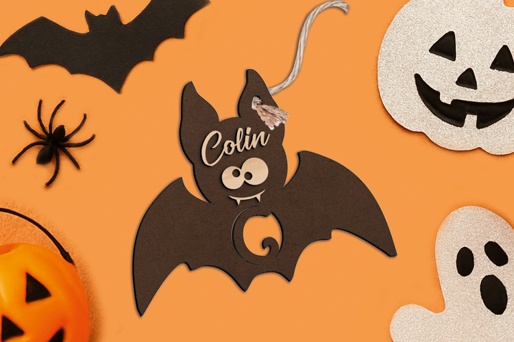 SVG Letter C Halloween Laser Ornament Alphabet Tag Monogram