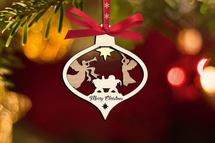 SVG Merry Christmas Holy Night Silent Night Laser Arabesque