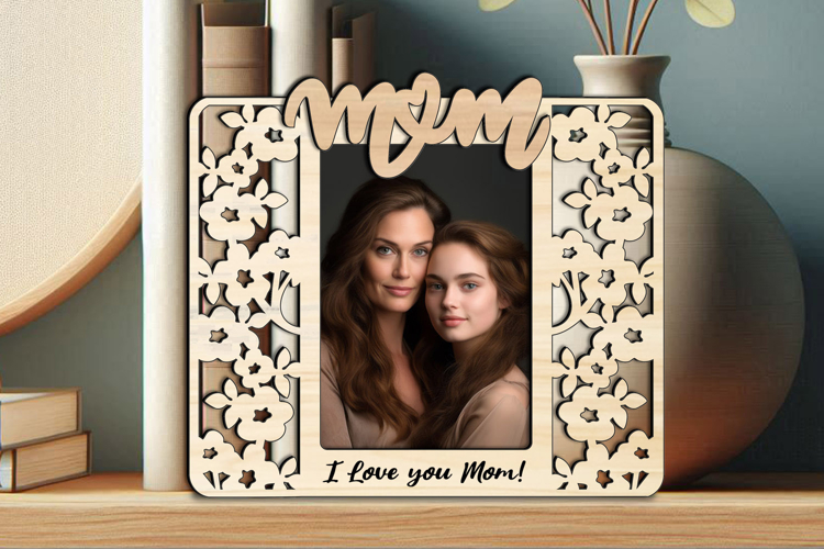 SVG Mother Daughter Frame Photo Cherry Blossom Picture Gift