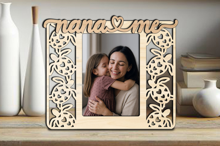 SVG Nana and Me Girl Frame Photo Love Design Gift Laser Kid