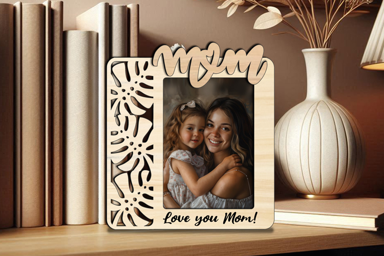 Tropic Mom Photo Frame SVG Picture Gift Laser Home Present