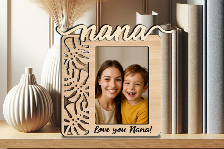 Tropical Nana Photo Frame SVG Home Decor Laser Gift Present