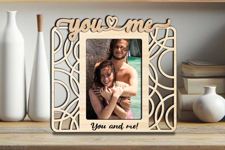 You Me SVG Abstract Design Frame Photo Love Romantic Gift