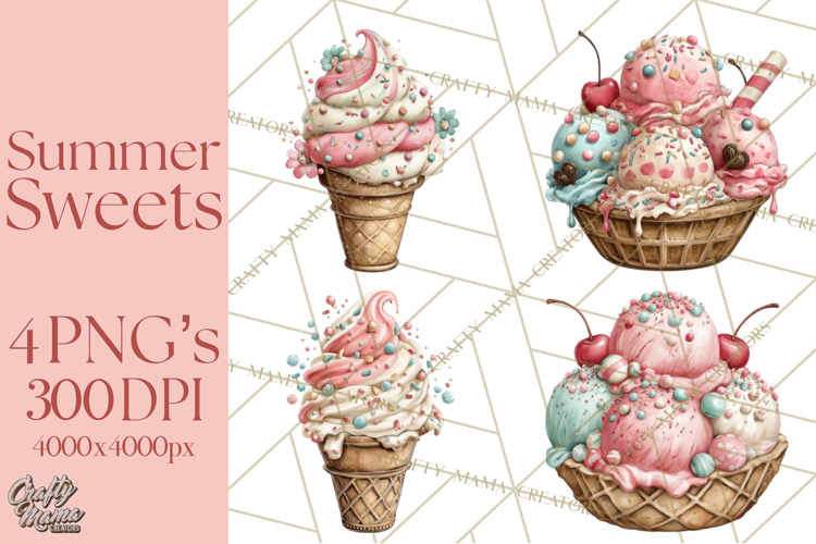 Summer Popsicle Treats Clipart PNG Graphics