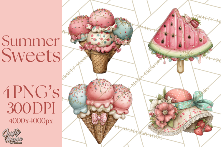 Summer Popsicle Treats Clipart PNG Graphics