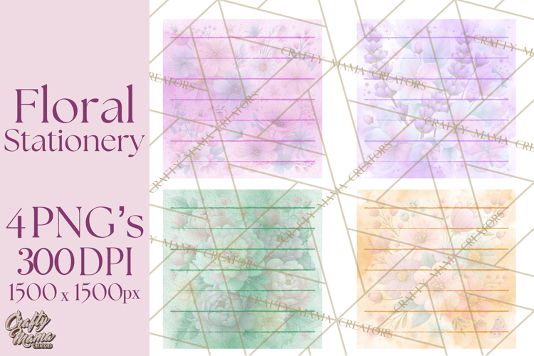 Bookish Blooms Floral Reading   Stationery PNG Clipart