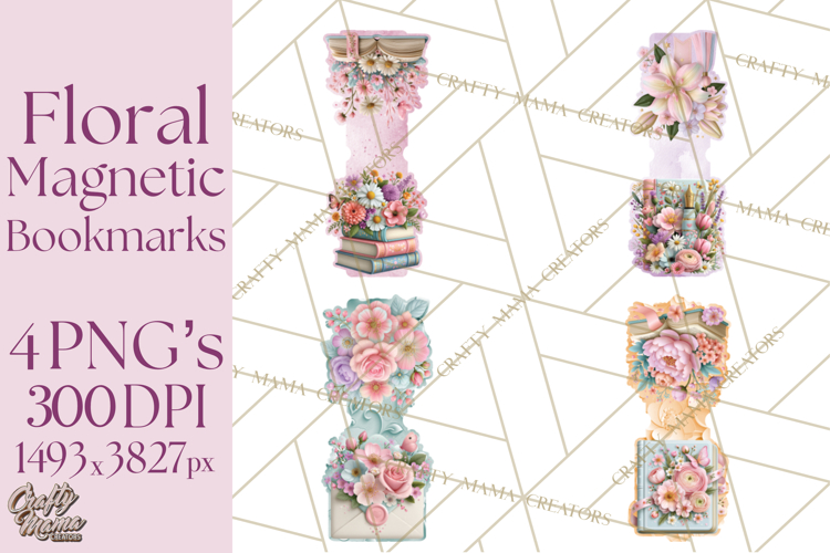 Bookish Blooms Floral Reading   Stationery PNG Clipart