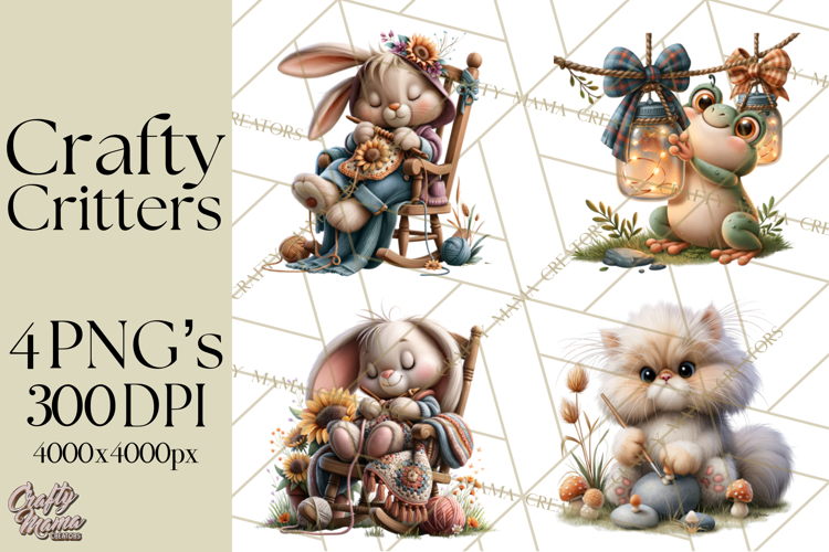Crafty Fall Animals Clipart | Autumn Crafting Critters