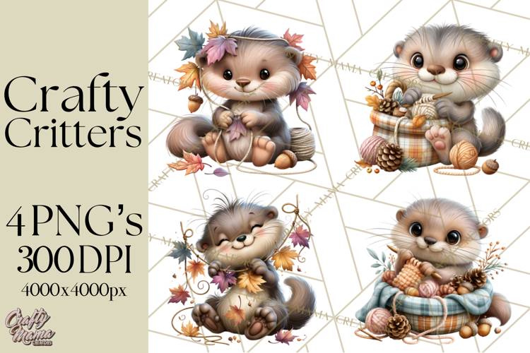 Crafty Fall Animals Clipart | Autumn Crafting Critters