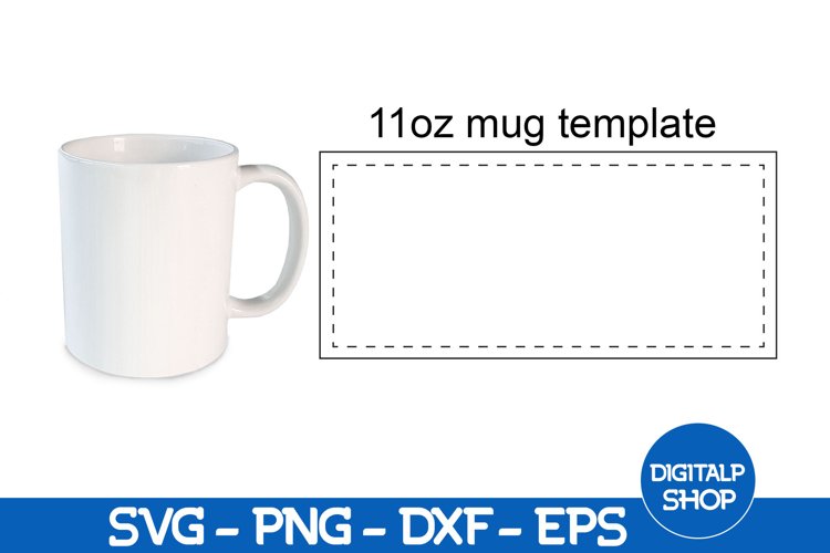 11oz Mug Template Full Wrap SVG