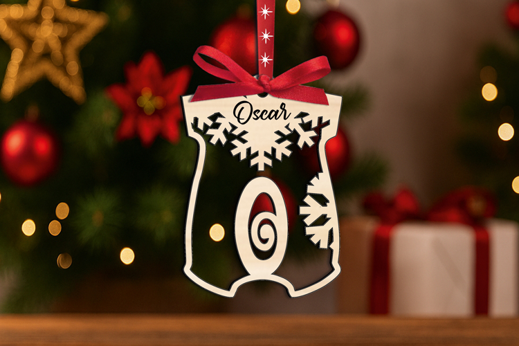 Laser Letter O SVG Baby Onesie Christmas Ornament Alphabet