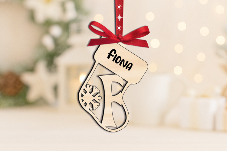 Christmas Ornament Monogram Svg Image 11