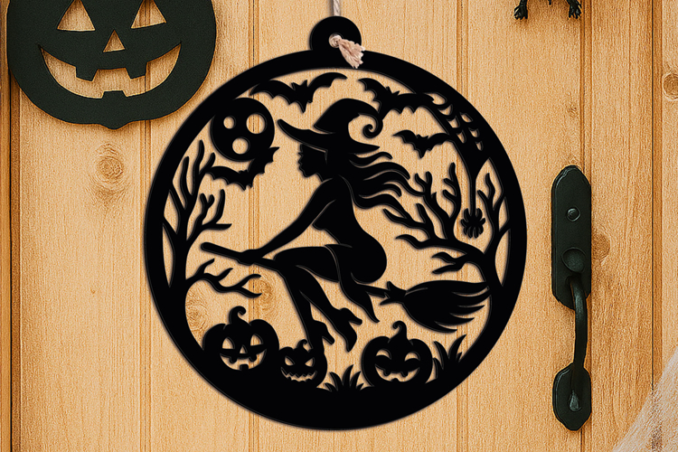 Halloween Door Hanger SVG Welcome Sign Scary Holiday Laser