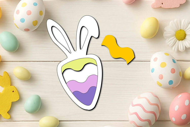 Kid Game SVG Carrot Bunny Ears Easter Puzzle Laser Child