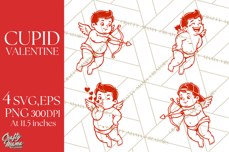 Kids Valentine SVG | Cupid Design | Love PNG