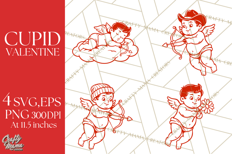 Kids Valentine SVG | Cupid Design | Love PNG