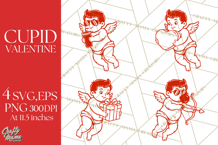 Kids Valentine SVG | Cupid Design | Love PNG
