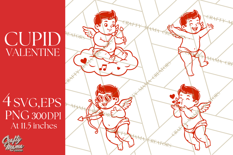 Kids Valentine SVG | Cupid Design | Love PNG