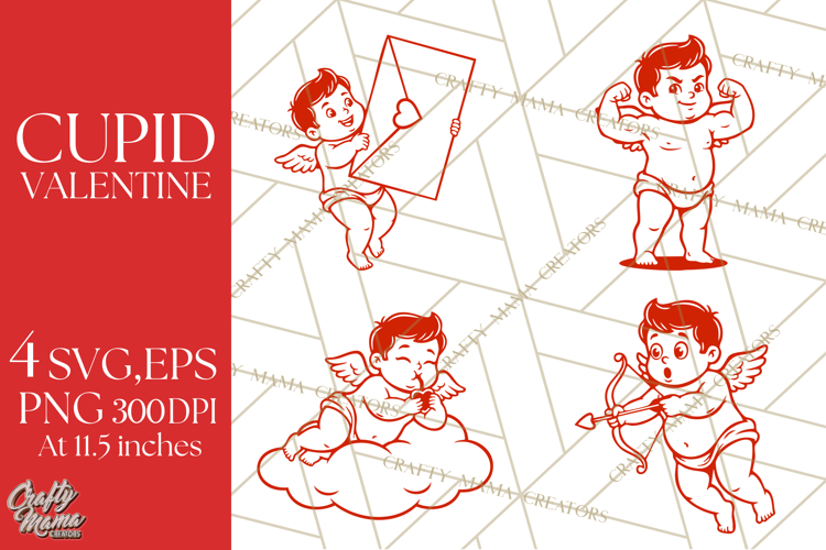 Kids Valentine SVG | Cupid Design | Love PNG