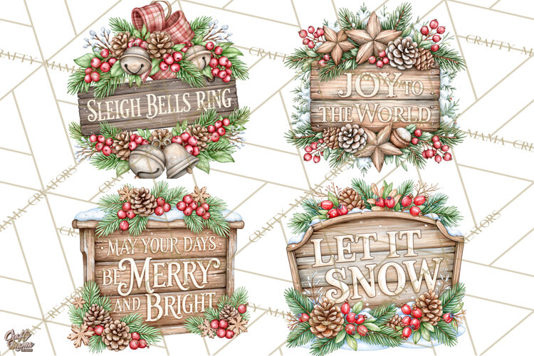 Winter Magic Inspirational Christmas Quote Signs example image 1