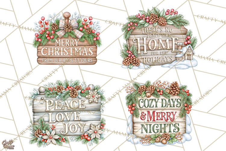 Winter Magic Inspirational Christmas Quote Signs example image 1