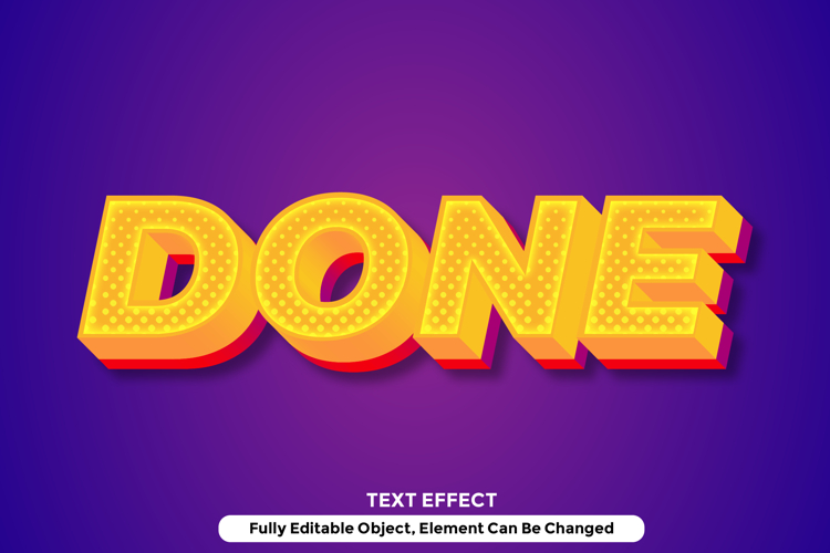 Fairflay Shine 3D Orange Text Effect for Illustrator