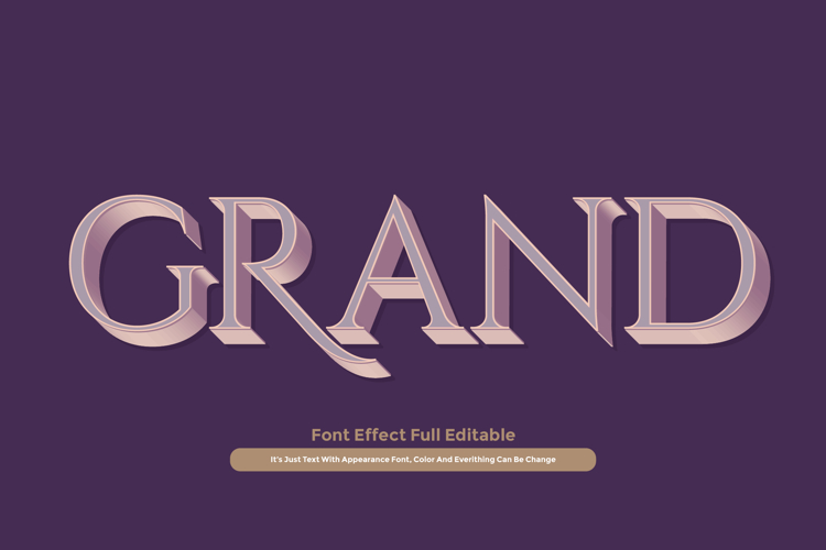 Luxury 3D Text Effect Vector for Illustrator
