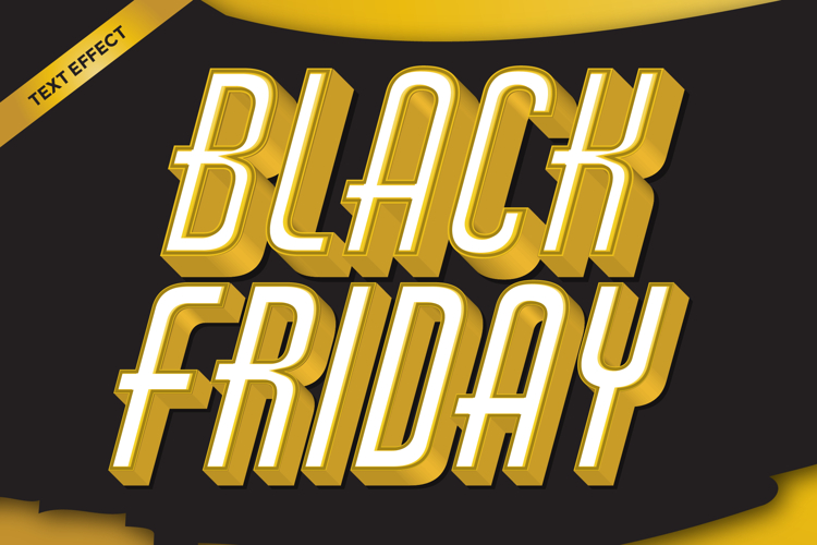 White Orange 3D Text Effect Vector for Illustrator