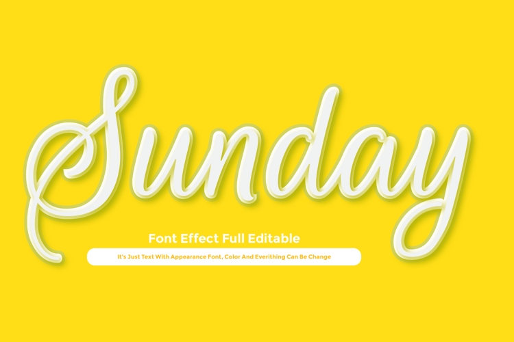 Feminine White 3D Text Effect for Illustrator